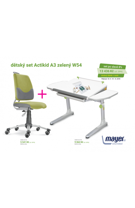 MAYER dětská rostoucí židle a stůl  Actikid A3 zelený W54 