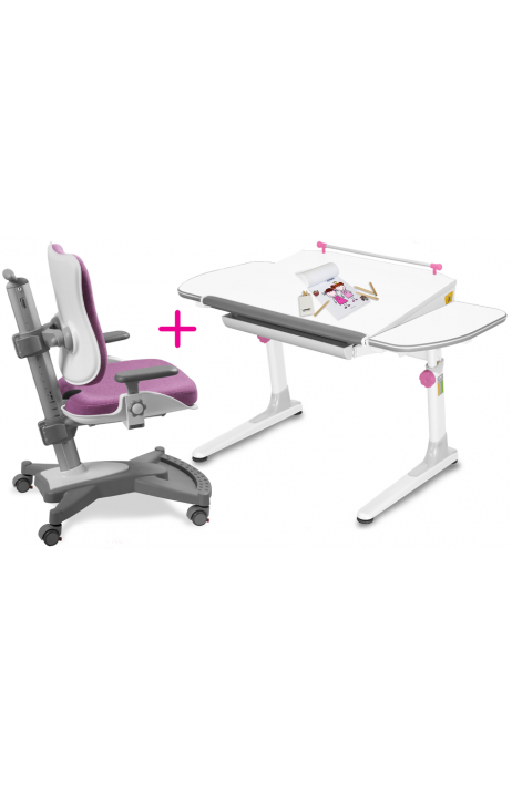 MAYER dětská rostoucí židle a stůl  MyChamp růžový W58  + dárek ZDARMA