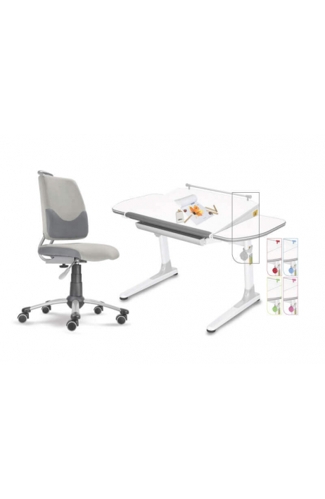 MAYER rostoucí set židle a stůl Actikid A3 šedý W58 