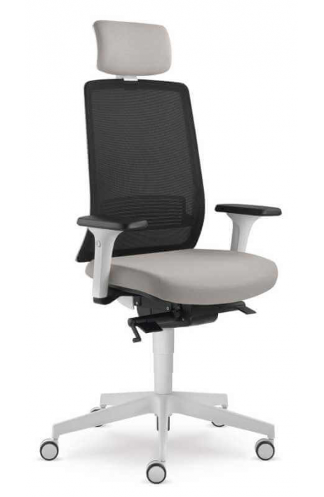 LD SEATING kancelářská židle Lyra 216-SYS síťovaný opěrák, bílý rám