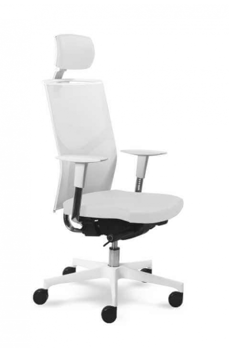 MAYER zdravotnická židle Prime Mesh 2302 W síťovaný opěrák bílý rám