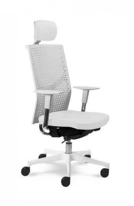 MAYER zdravotnická židle Prime Zoom 2301 W perforovaný opěrák bílý rám