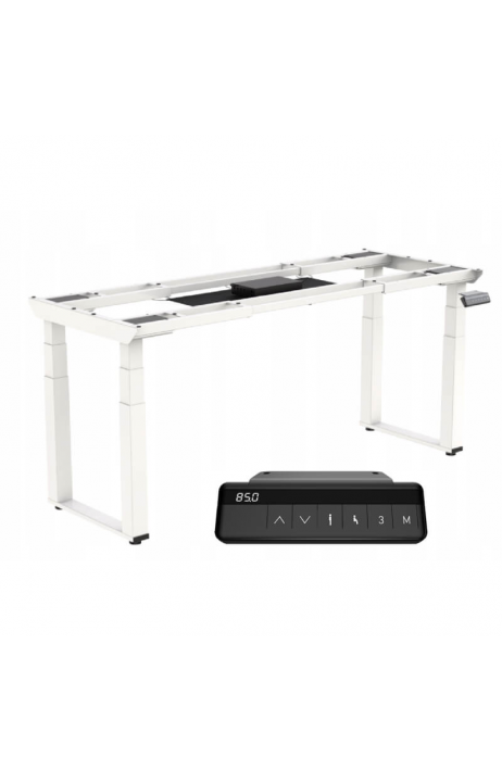 ERGO elektrická výškově nastavitelná podnož DEF 223Q White rozsah zdvihu 60,5 – 125,5 cm