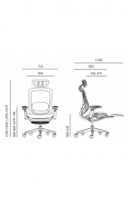 ANTARES kancelářká židle Bat Mesh PDH + výsuvná podložka na nohy