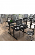 ERGO elektricky výškově nastavitelný stůl Workstation Black