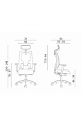 ANTARES kancelářská židle 2900 SYN-B Lapel PDH ALU
