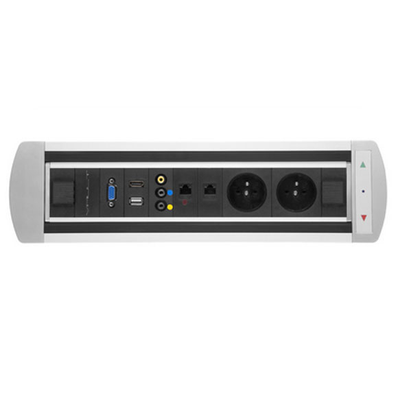 HOBIS Motion Ergo MSE 3 1400 x 900 mm VAULT BTCZ 043 Elektricky otočný panel, 2x el.zásuvka,2x data, A/V, VGA, USB, HDMI40,3 × 11 × 10,3 mm